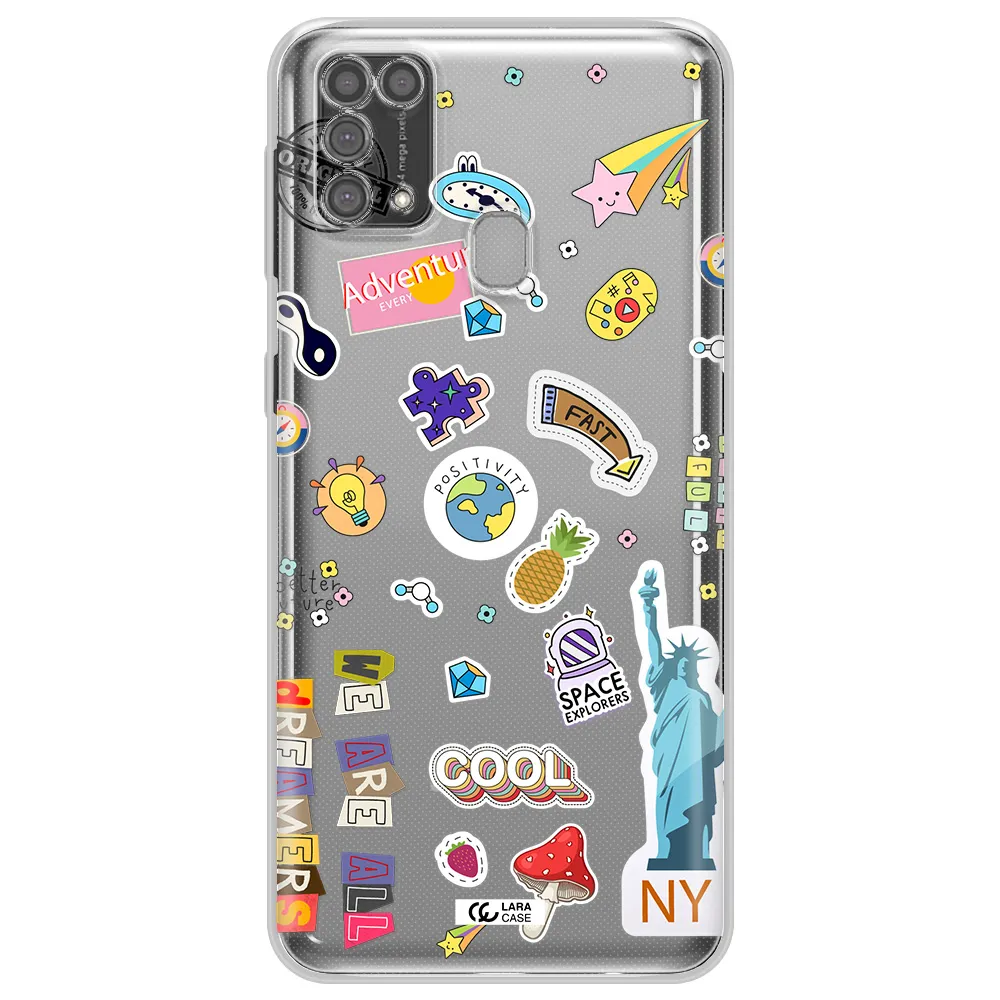 Stickers Samsung M31 Clear TPU Case