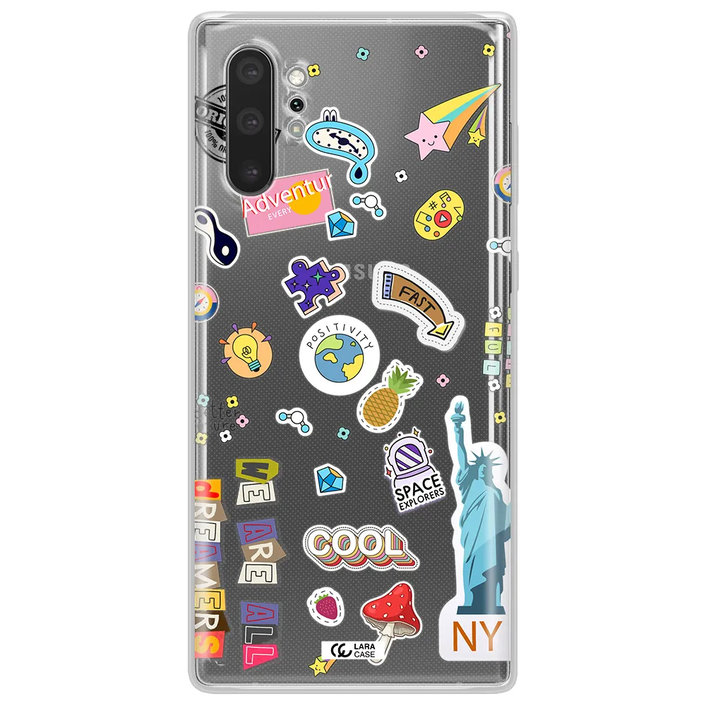Stickers Samsung Note 10 Plus Clear TPU Case