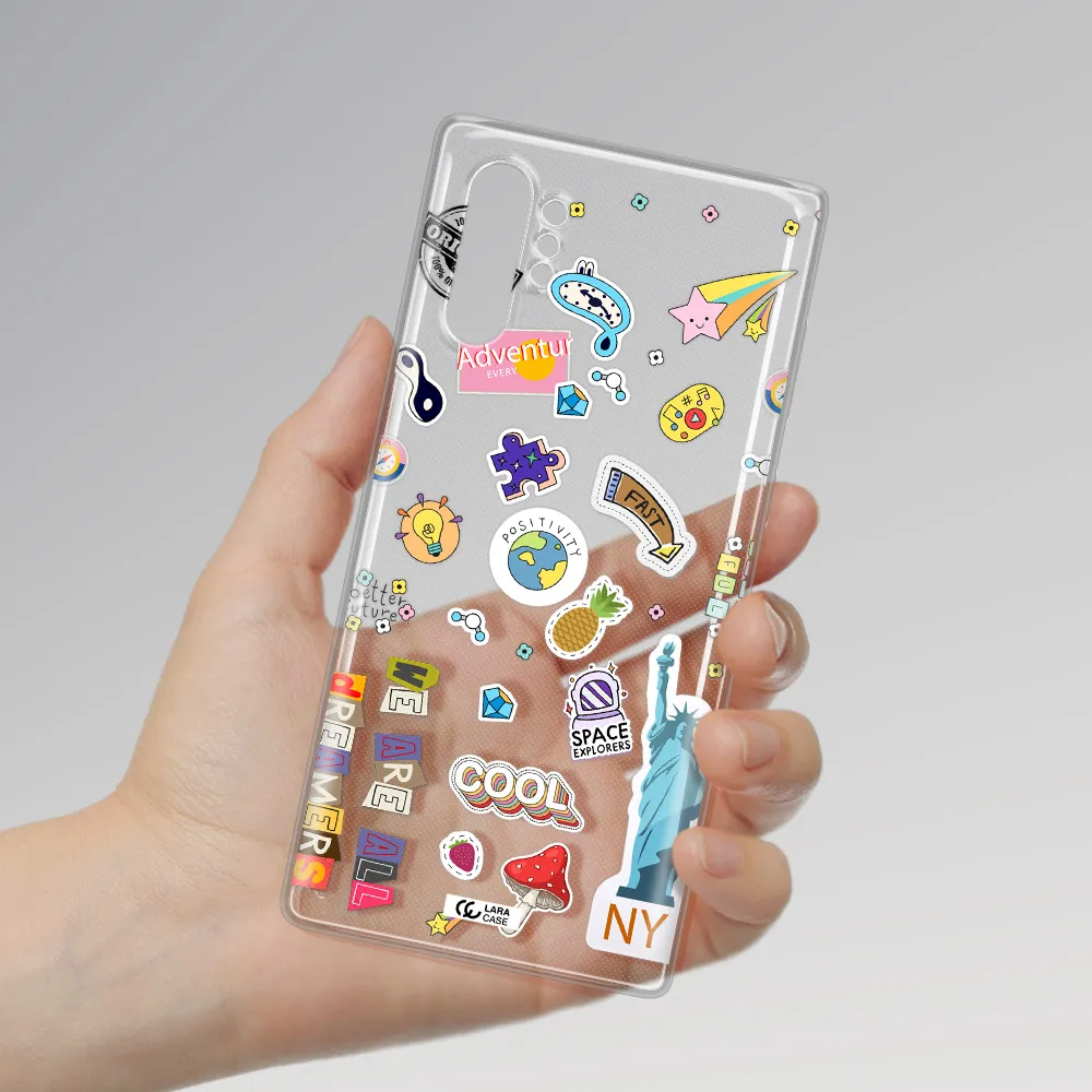 Stickers Samsung Note 10 Plus Clear TPU Case