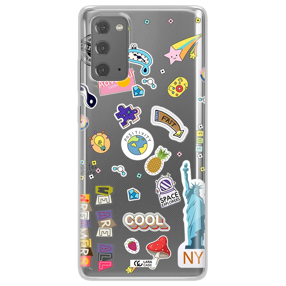 Stickers Samsung Note 20 Clear TPU Case