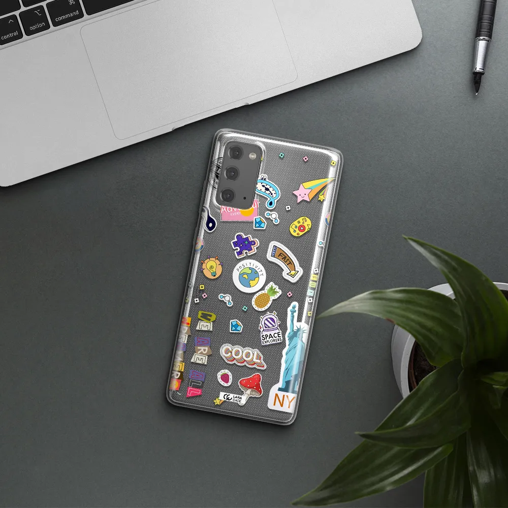 Stickers Samsung Note 20 Clear TPU Case