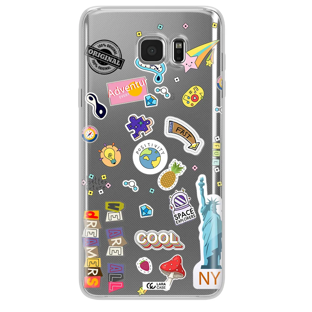 Stickers Samsung Note 5 Clear TPU Case