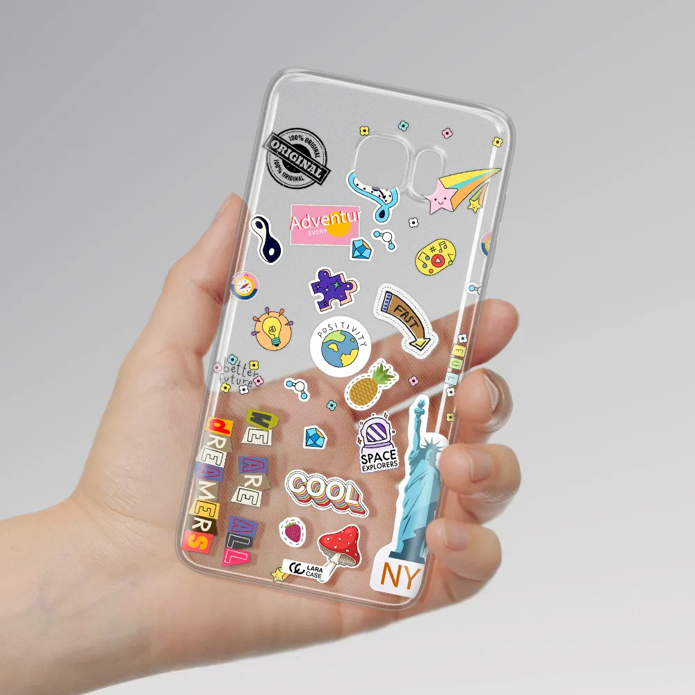 Stickers Samsung Note 5 Clear TPU Case