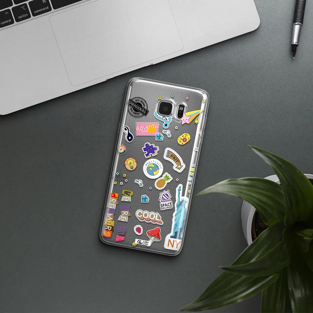 Stickers Samsung Note 5 Clear TPU Case