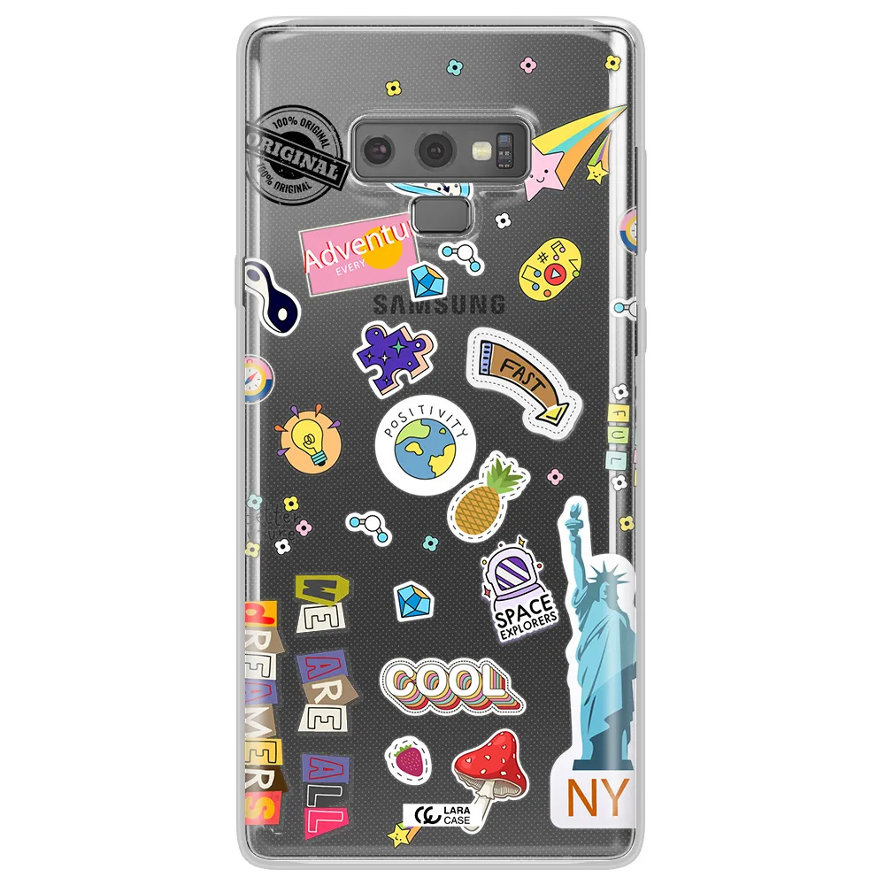 Stickers Samsung Note 9 Clear TPU Case
