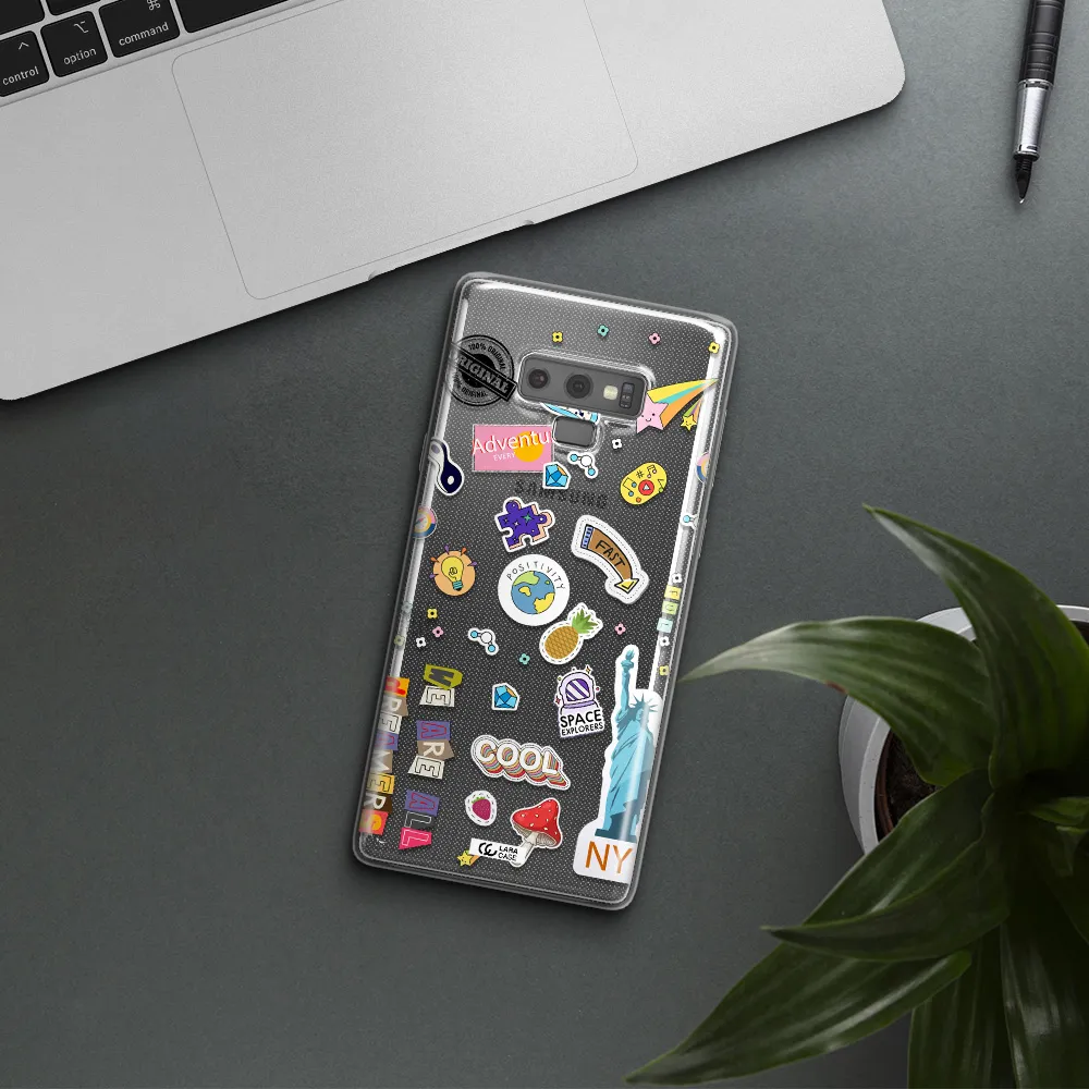 Stickers Samsung Note 9 Clear TPU Case