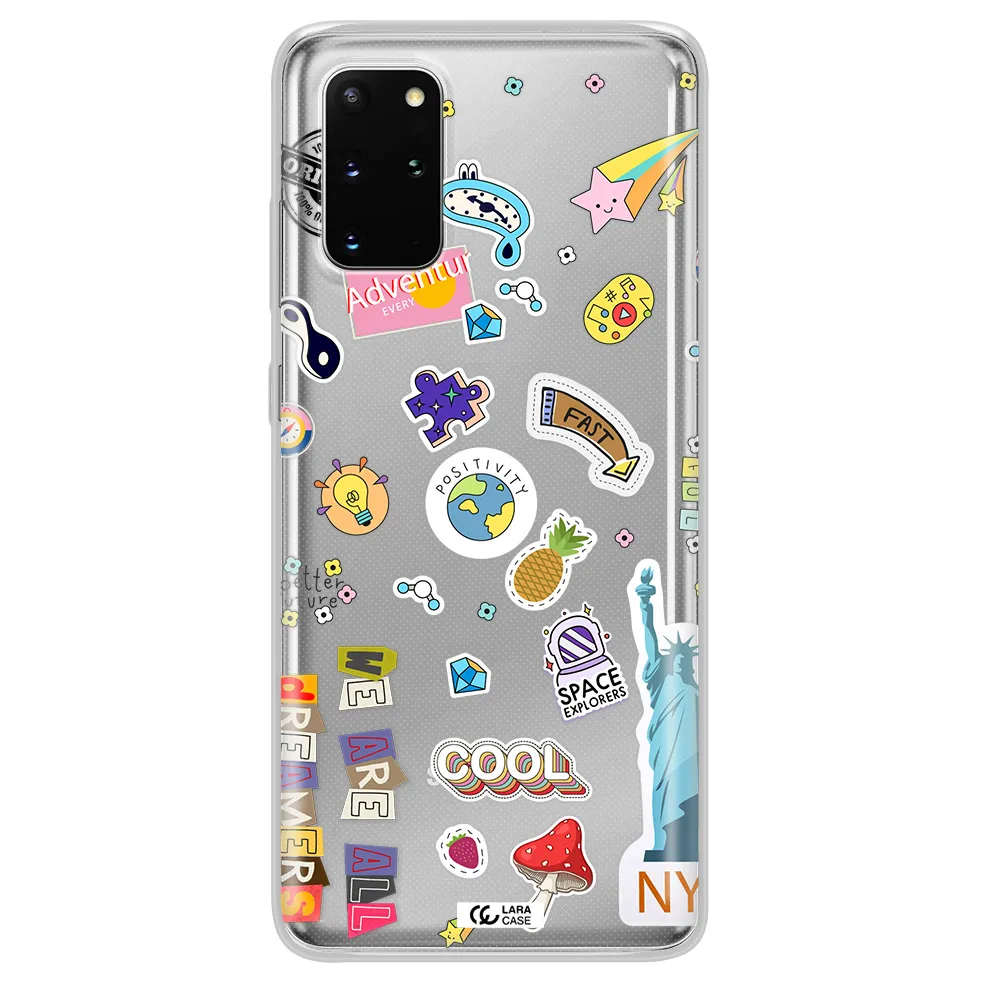 Stickers Samsung S 20 Plus Clear TPU Case