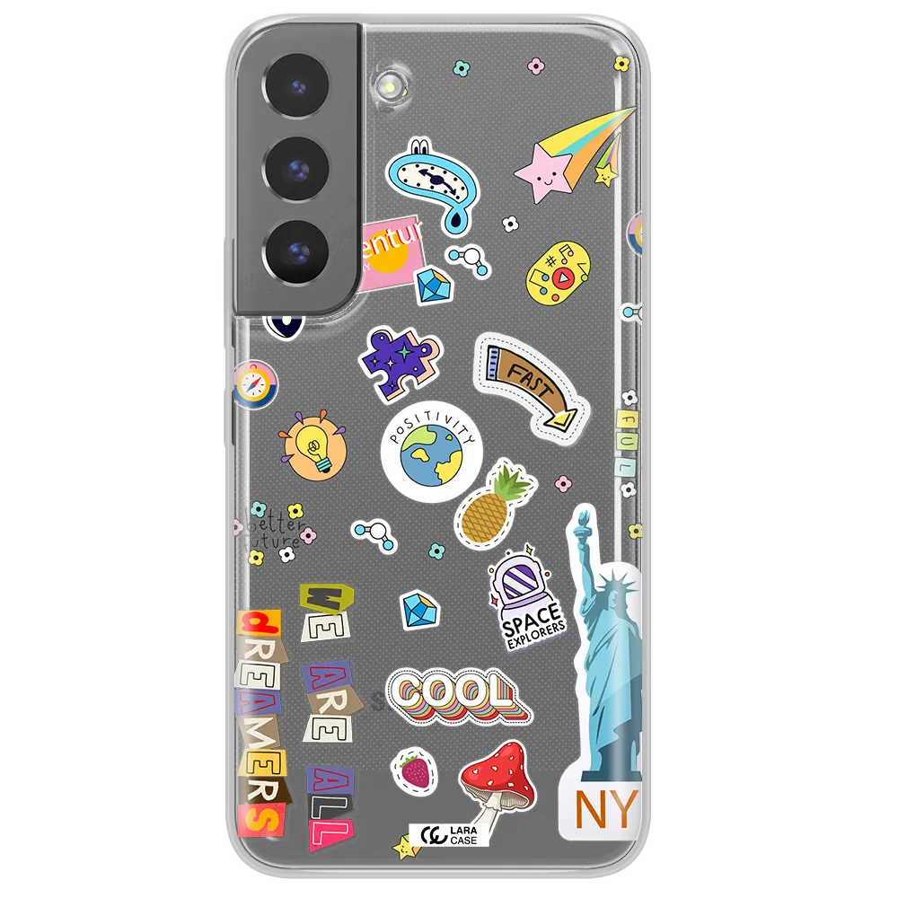 Stickers Samsung S 22 Plus Clear TPU Case