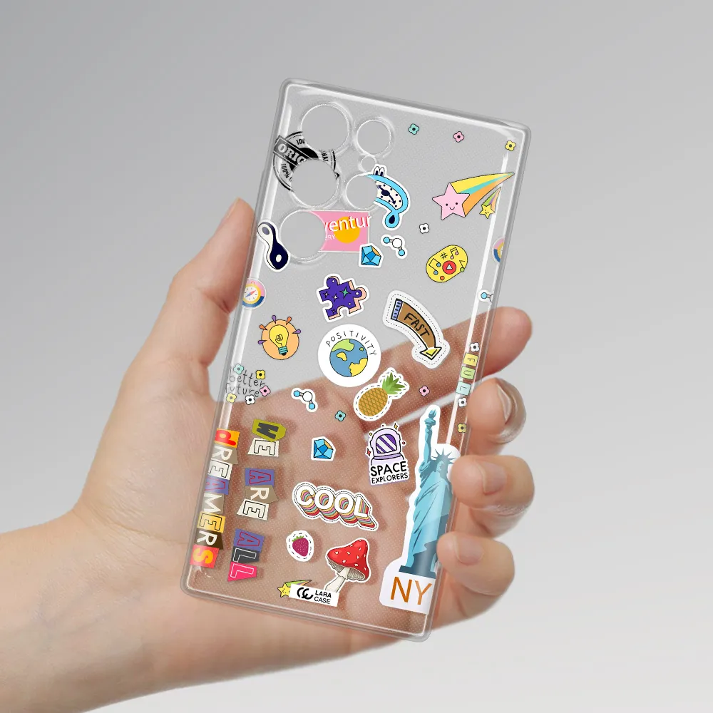 Stickers Samsung S 22 Ultra Clear TPU Case