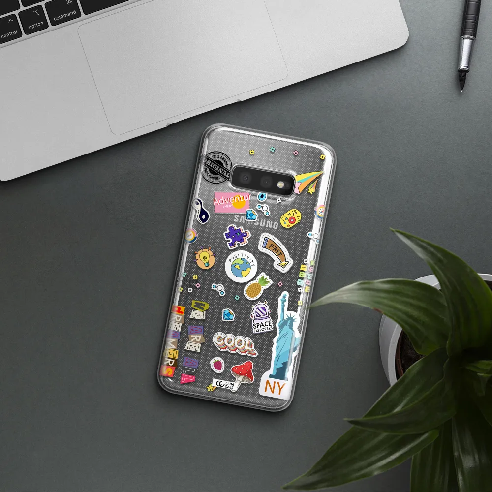 Stickers Samsung S10e Clear TPU Case