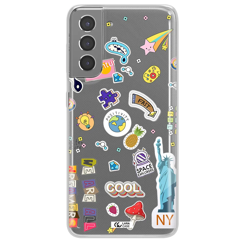 Stickers Samsung S21 Clear TPU Case