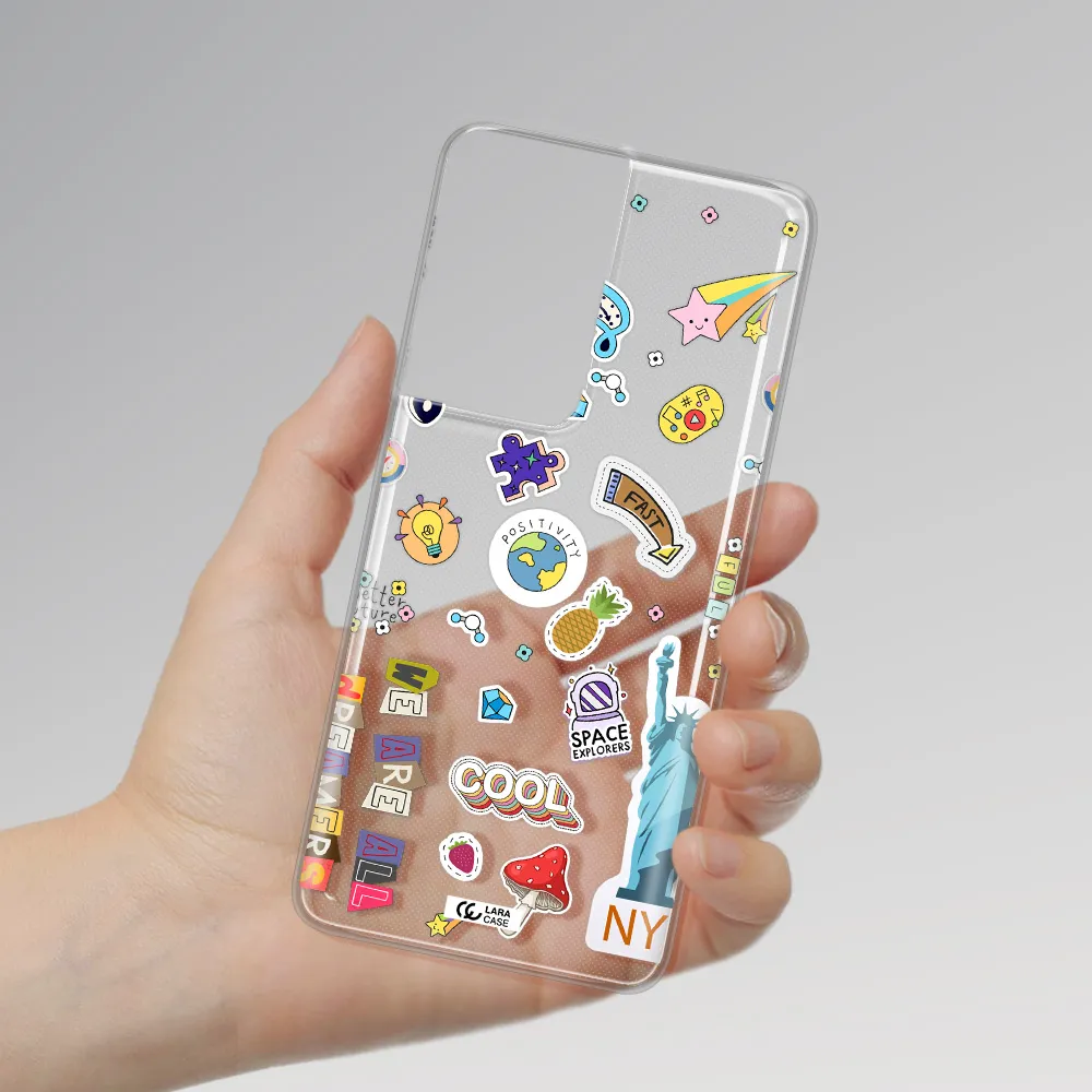 Stickers Samsung S21 Ultra Clear TPU Case