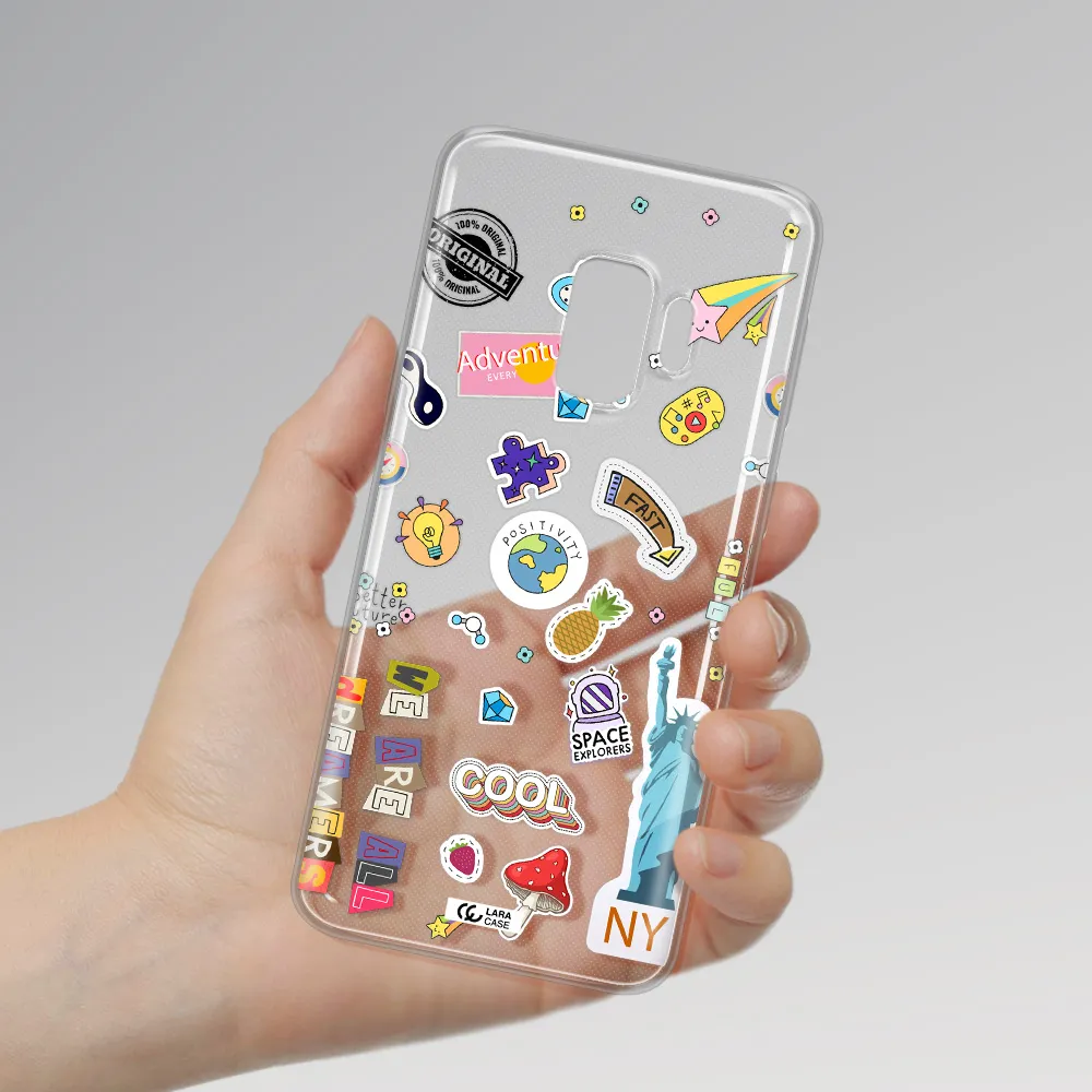 Stickers Samsung S9 Clear TPU Case