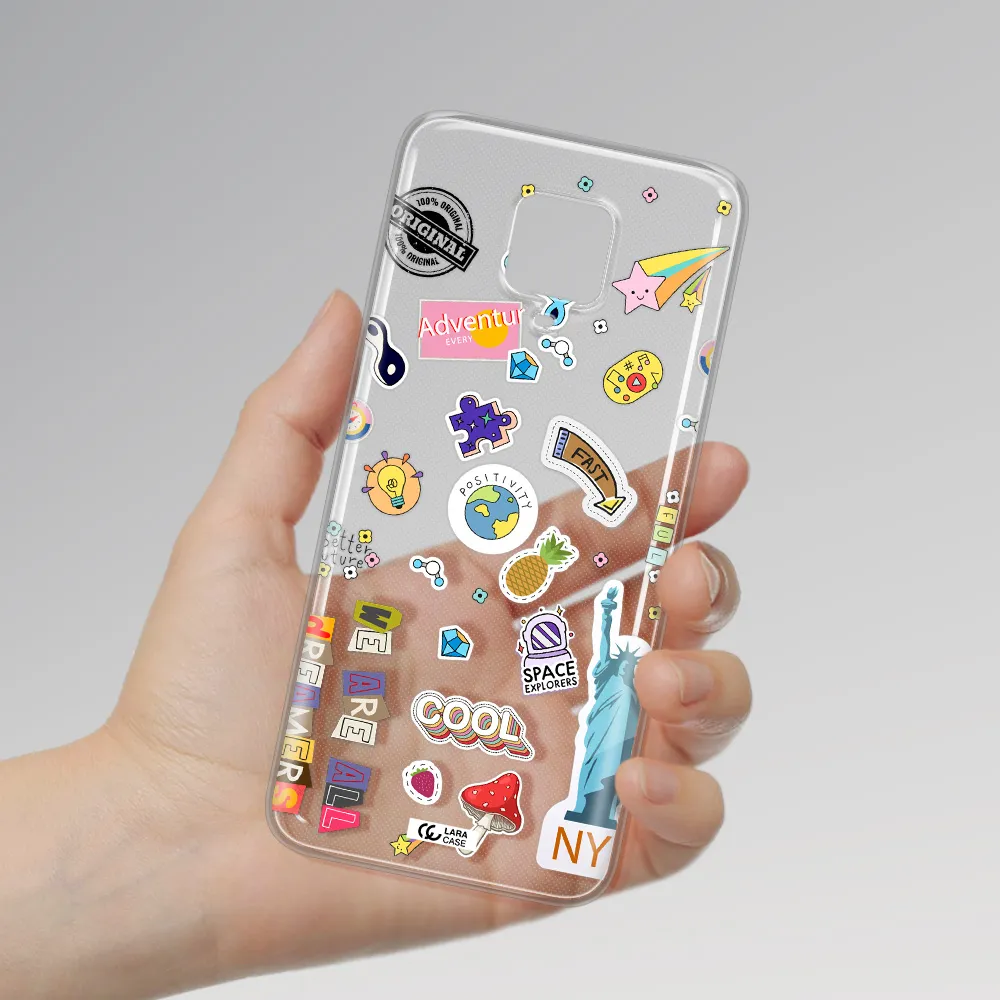 Stickers Xiaomi Note 9 Pro Clear TPU Case