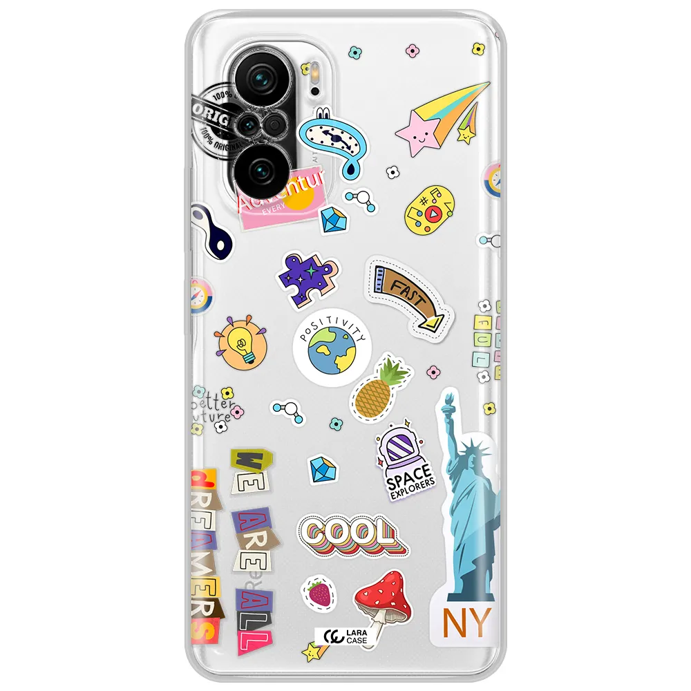 Stickers Xiaomi Poco F3 Clear Tpu Case