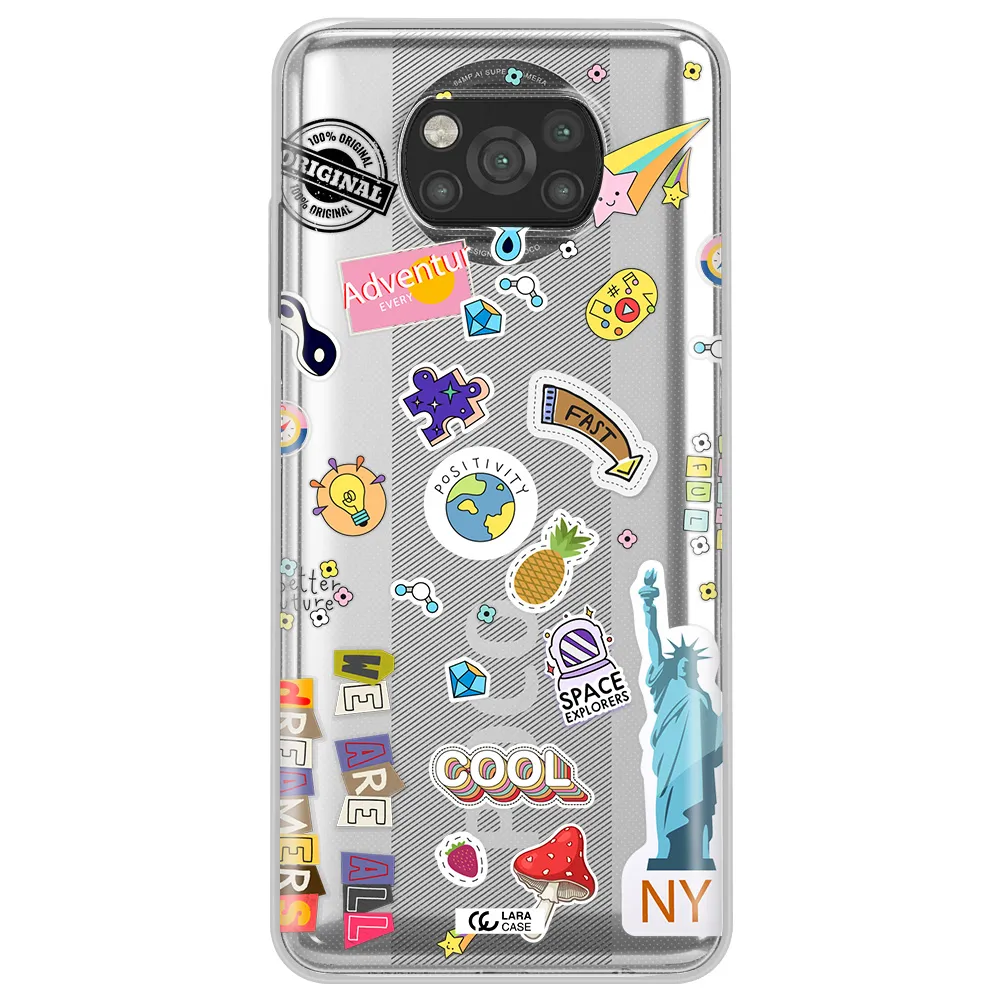 Stickers Xiaomi Poco X3 Clear TPU Case