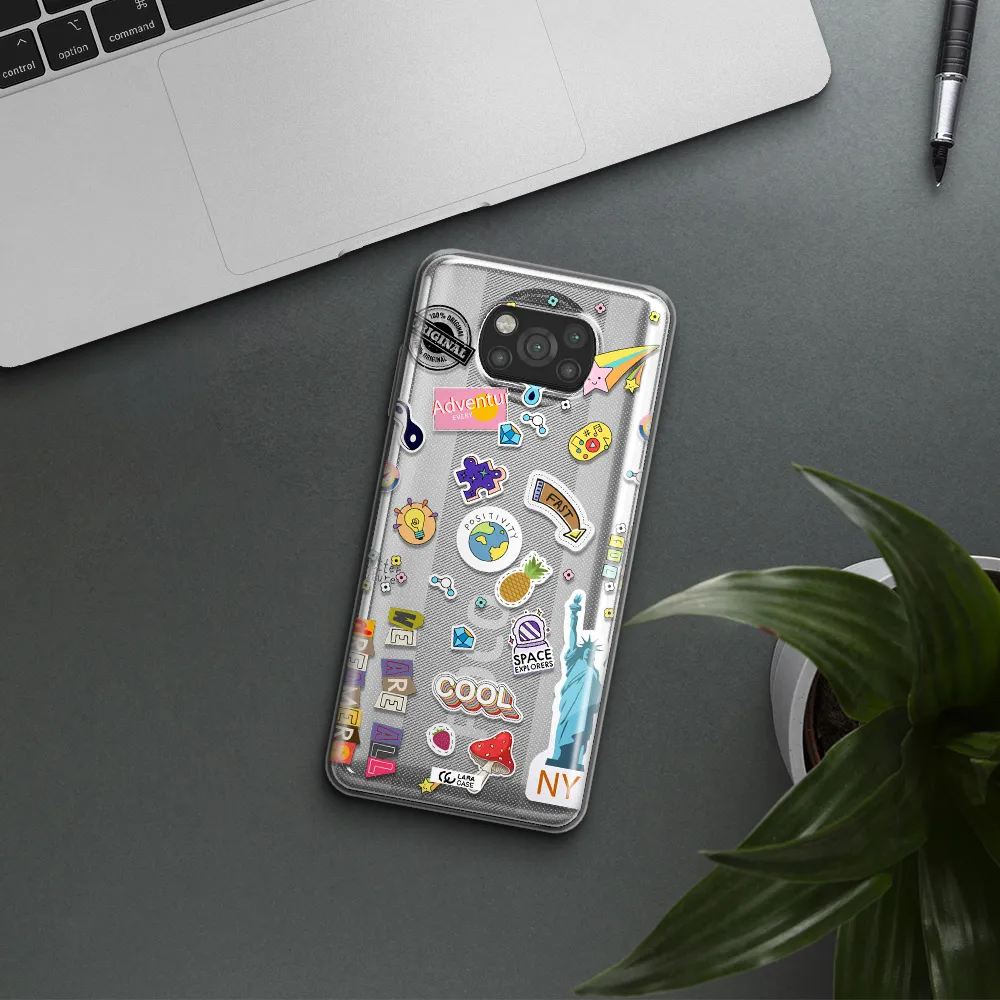 Stickers Xiaomi Poco X3 Clear TPU Case