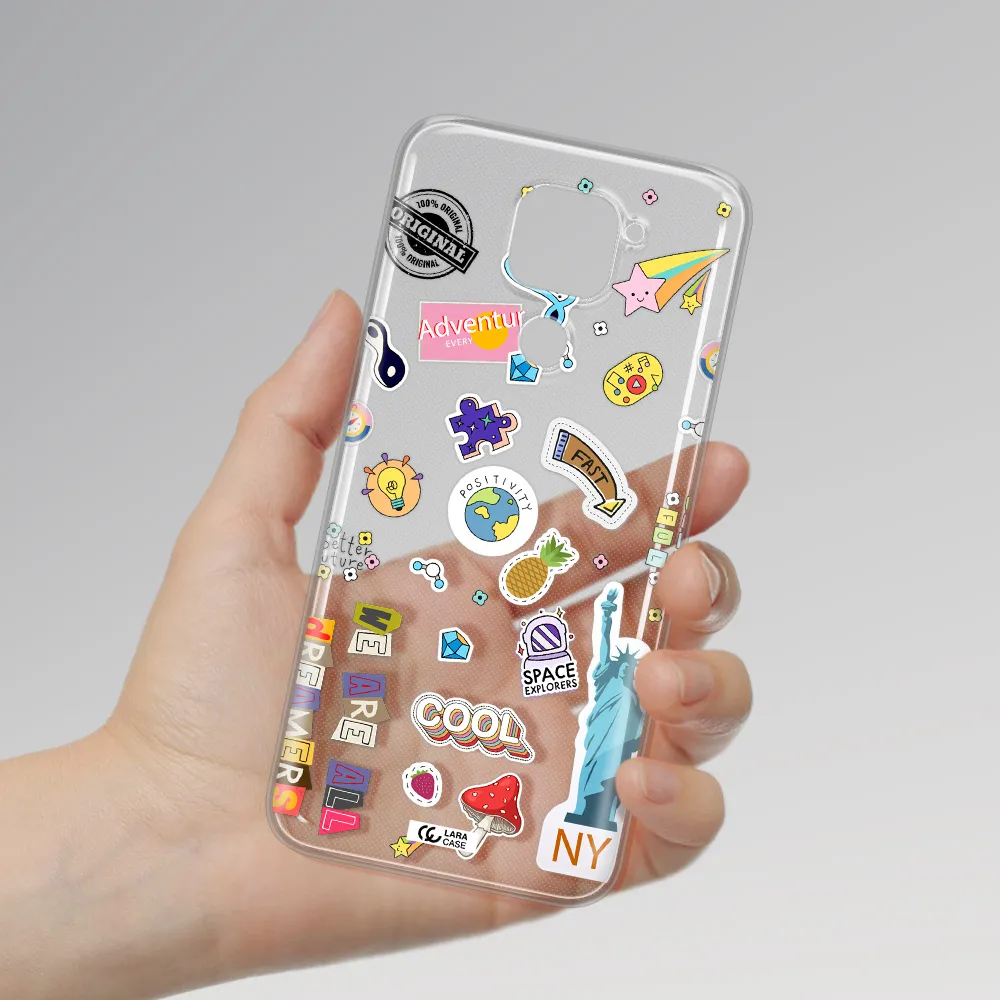 Stickers Xiaomi Redmi Note 9 Clear TPU Case