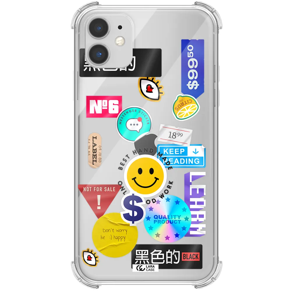 Happy Stıckers Apple iPhone 11 Clear PC Case