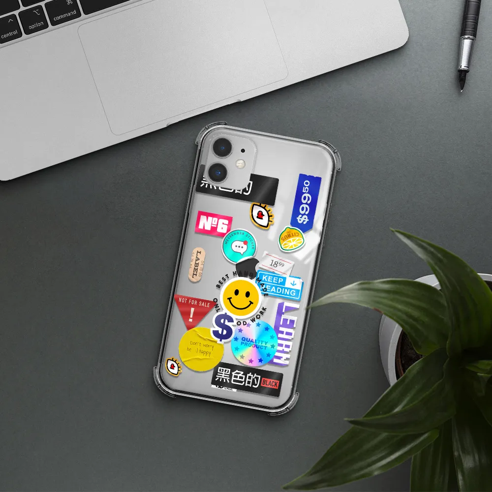 Happy Stıckers Apple iPhone 11 Clear PC Case