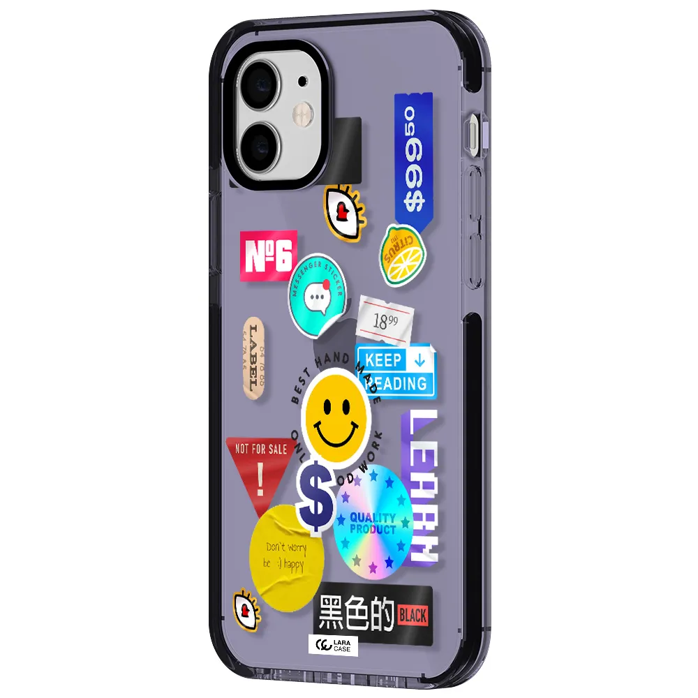 Happy Stıckers Apple iPhone 11 impact Lilac Case