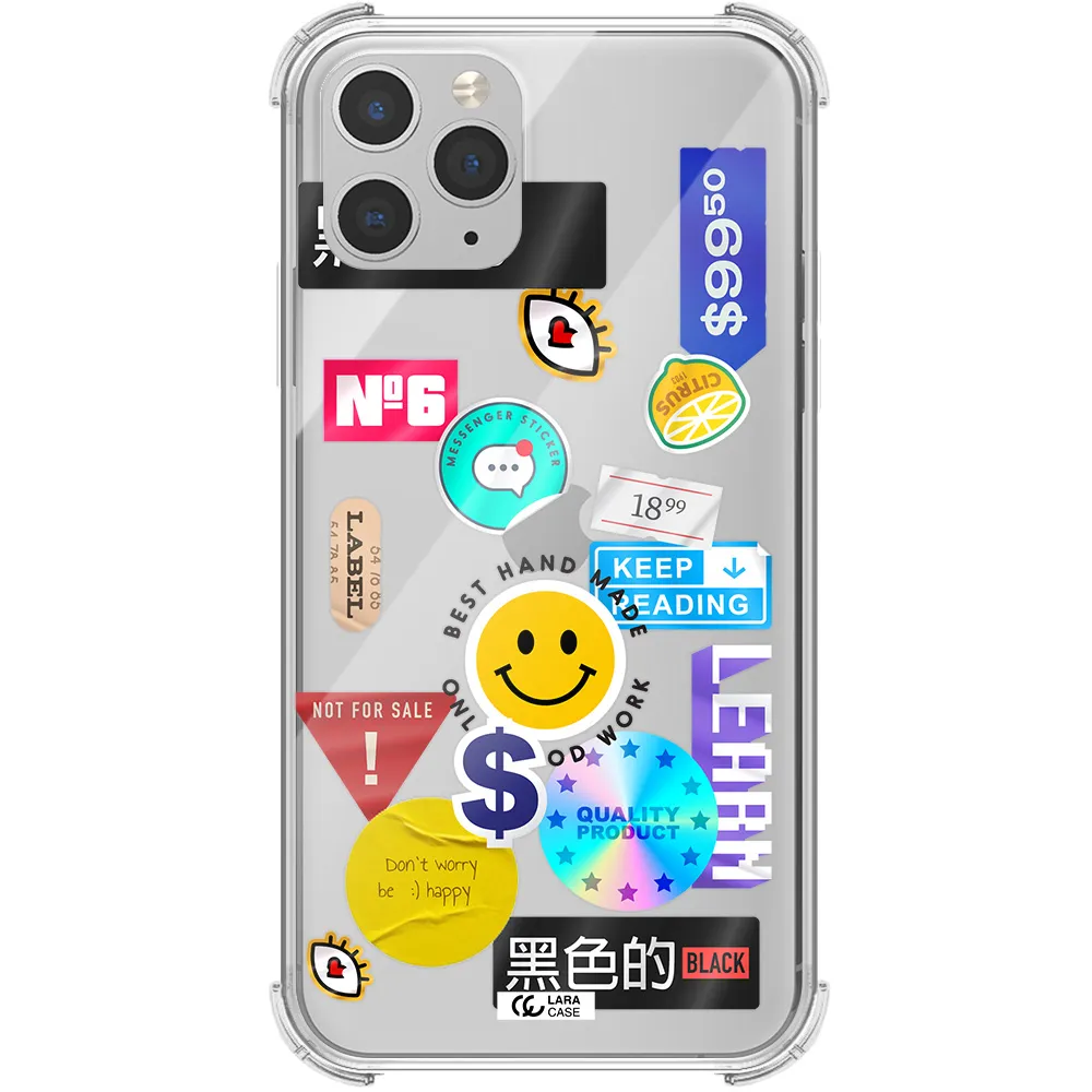 Happy Stıckers Apple iPhone 11 pro Clear PC Case