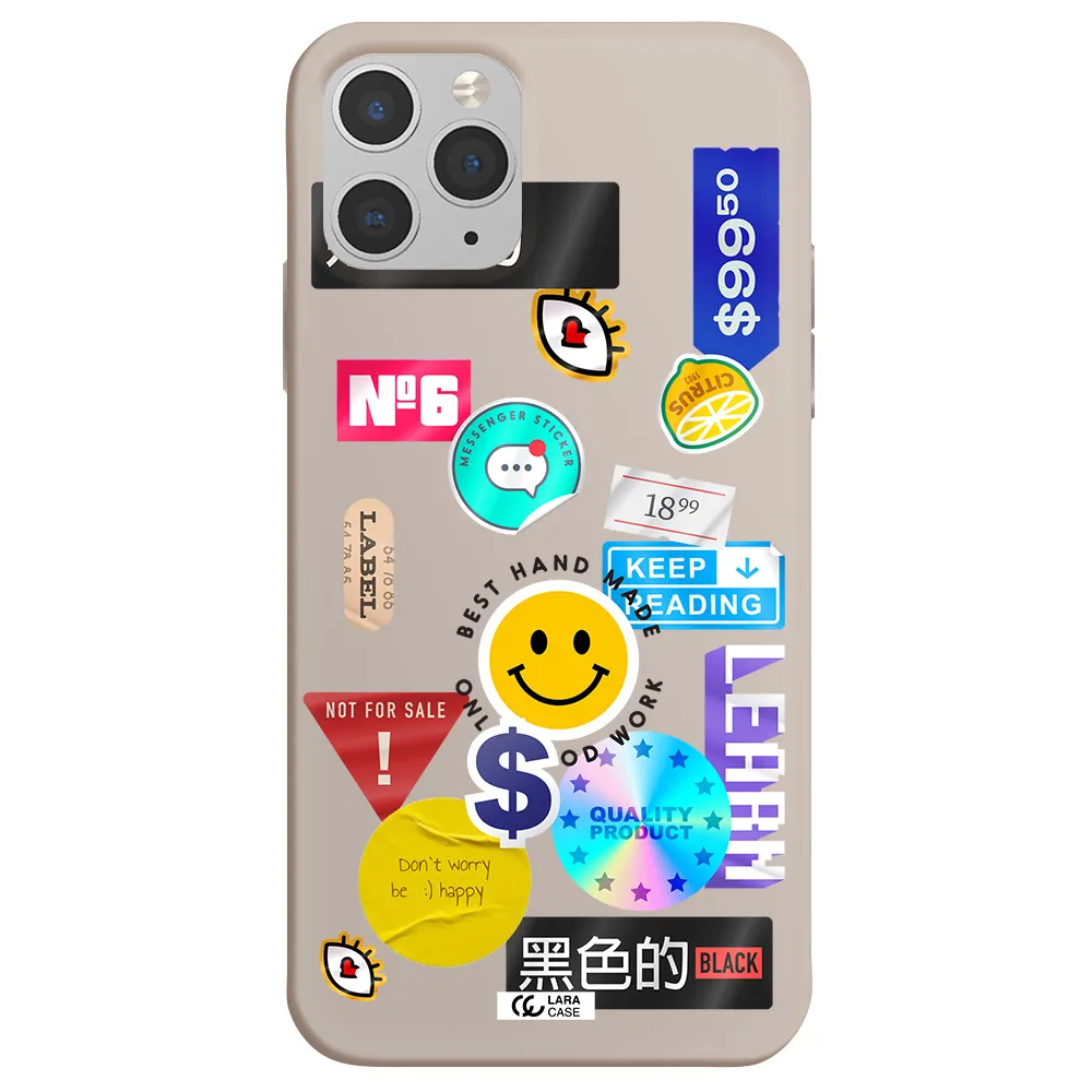 Happy Stıckers Apple iPhone 11 pro Silicone Stone Case