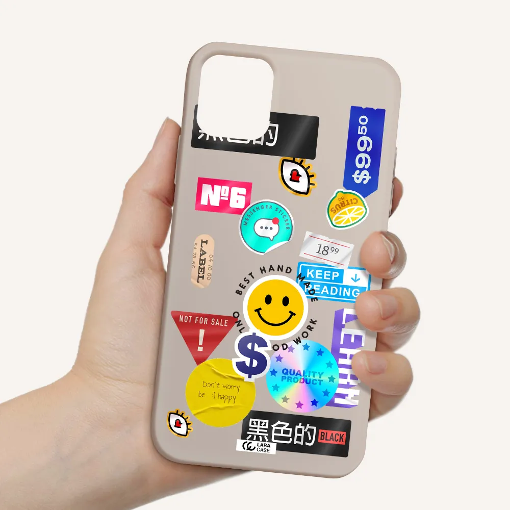 Happy Stıckers Apple iPhone 11 Silicone Stone Case