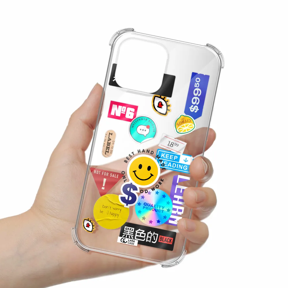 Happy Stıckers Apple iPhone 13 Pro Clear PC Case
