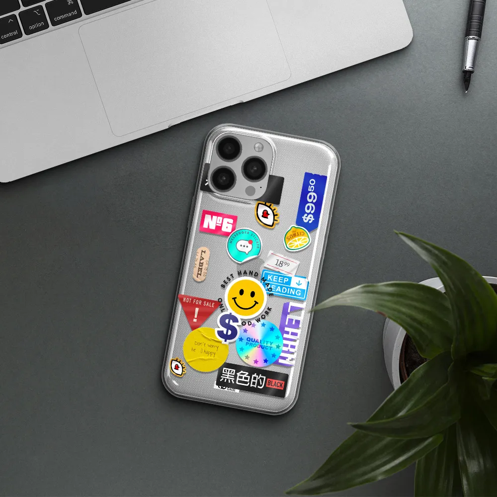 Happy Stıckers Apple iPhone 13 Pro Clear TPU Case