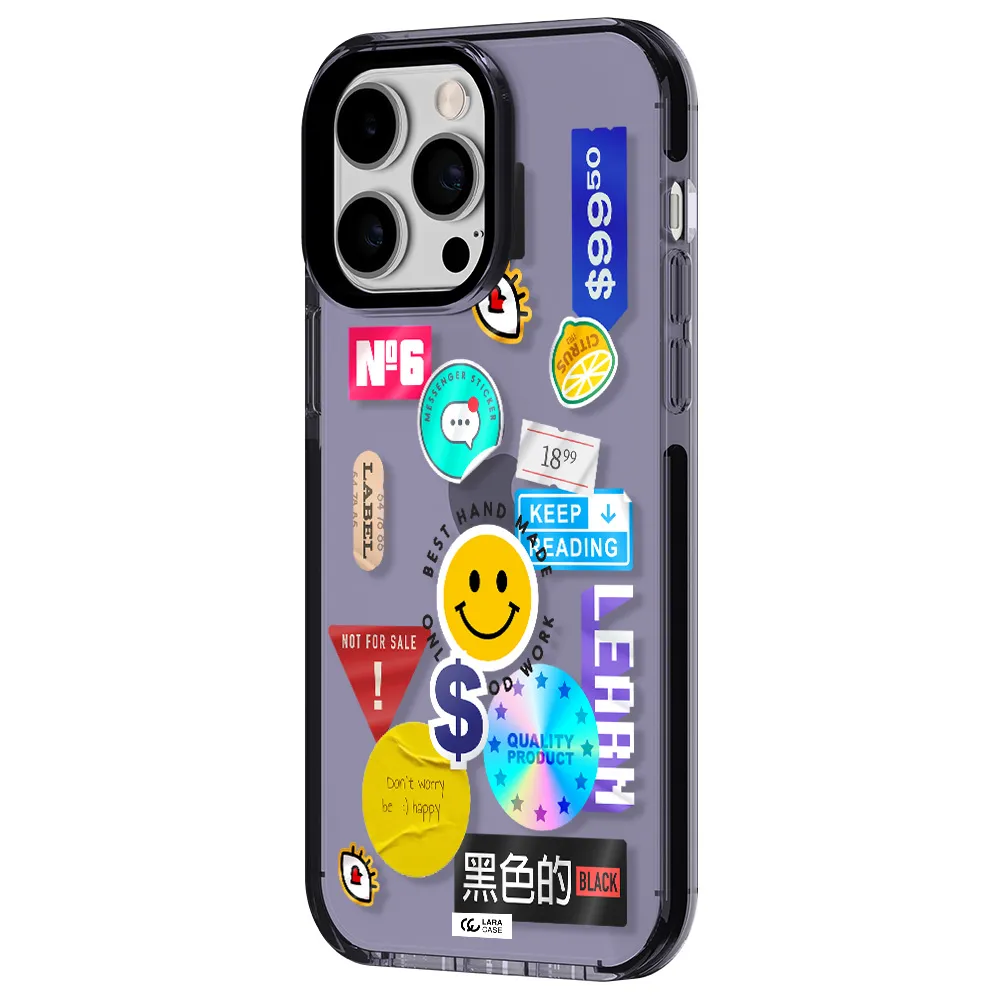 Happy Stıckers Apple iPhone 15 Pro impact Lilac Case