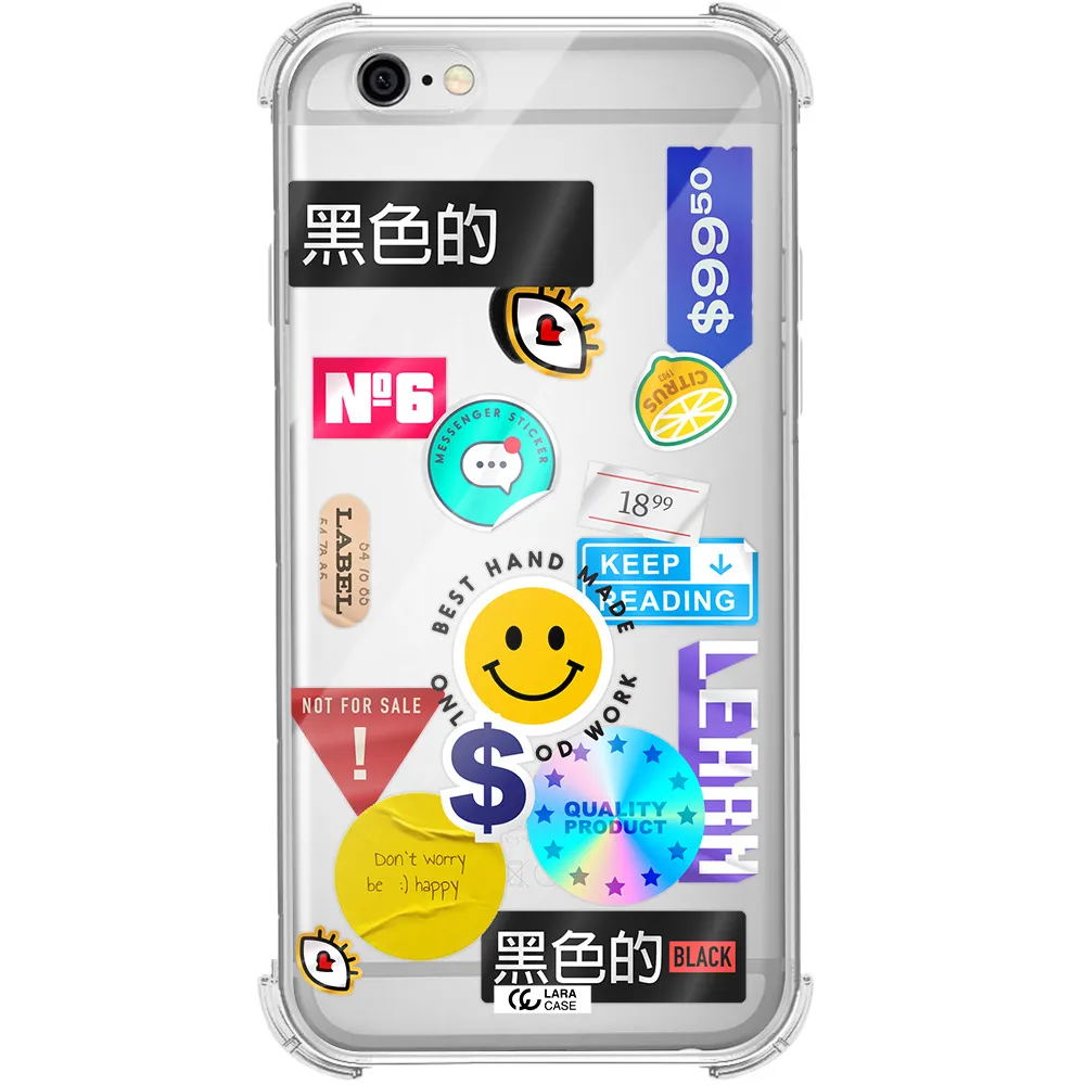 Happy Stıckers Apple iPhone 6 Clear PC Case