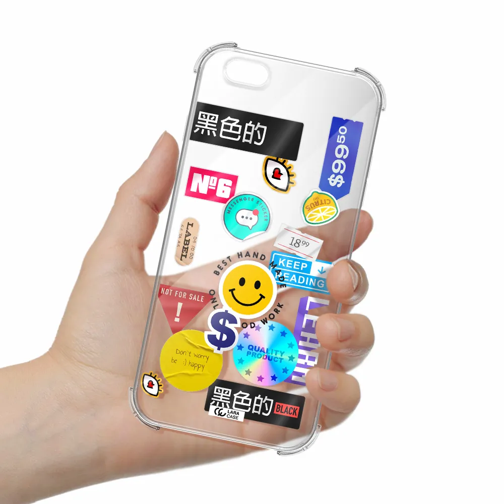 Happy Stıckers Apple iPhone 6 plus Clear PC Case