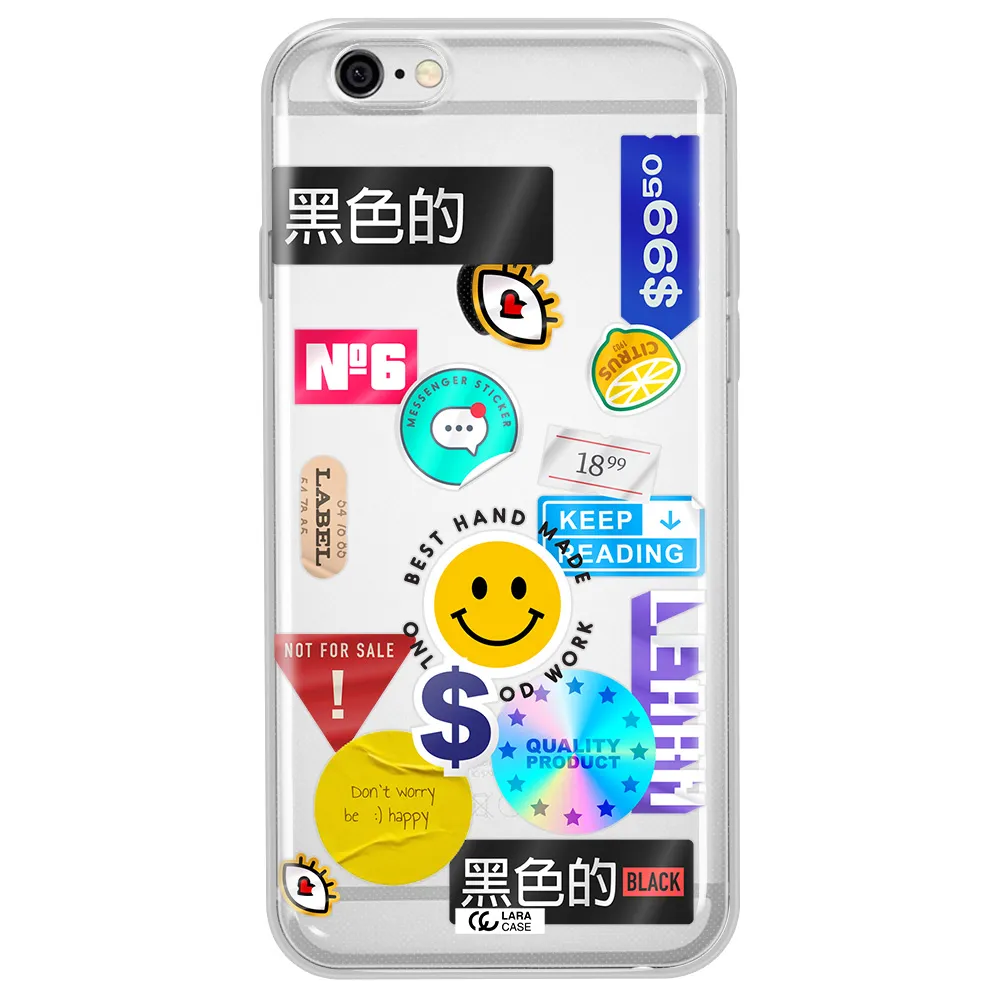 Happy Stıckers Apple iPhone 6 plus Clear TPU Case
