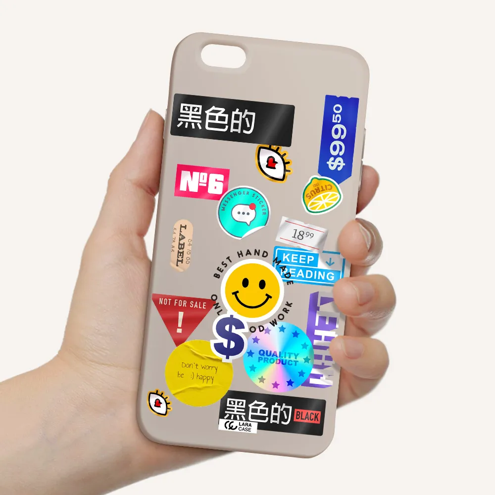 Happy Stıckers Apple iPhone 6 s plus Silicone Stone Case