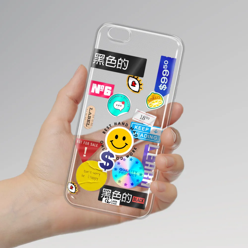 Happy Stıckers Apple iPhone 6S Clear TPU Case