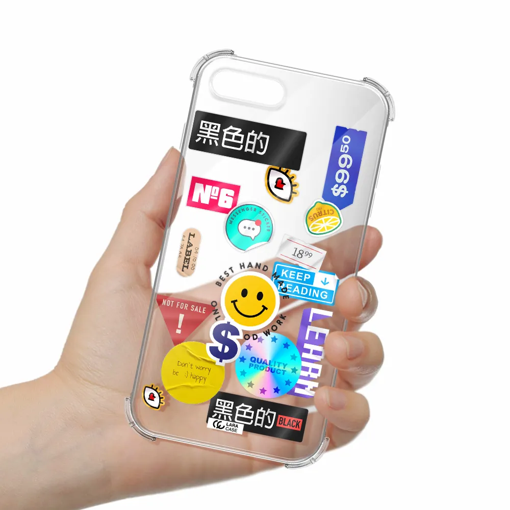 Happy Stıckers Apple iPhone 7 plus Clear PC Case