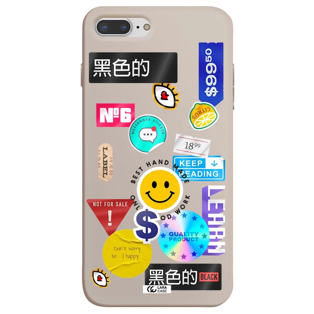 Happy Stıckers Apple iPhone 7 plus Silicone Stone Case