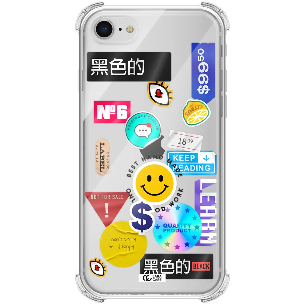 Happy Stıckers Apple iPhone se 2020 Clear PC Case