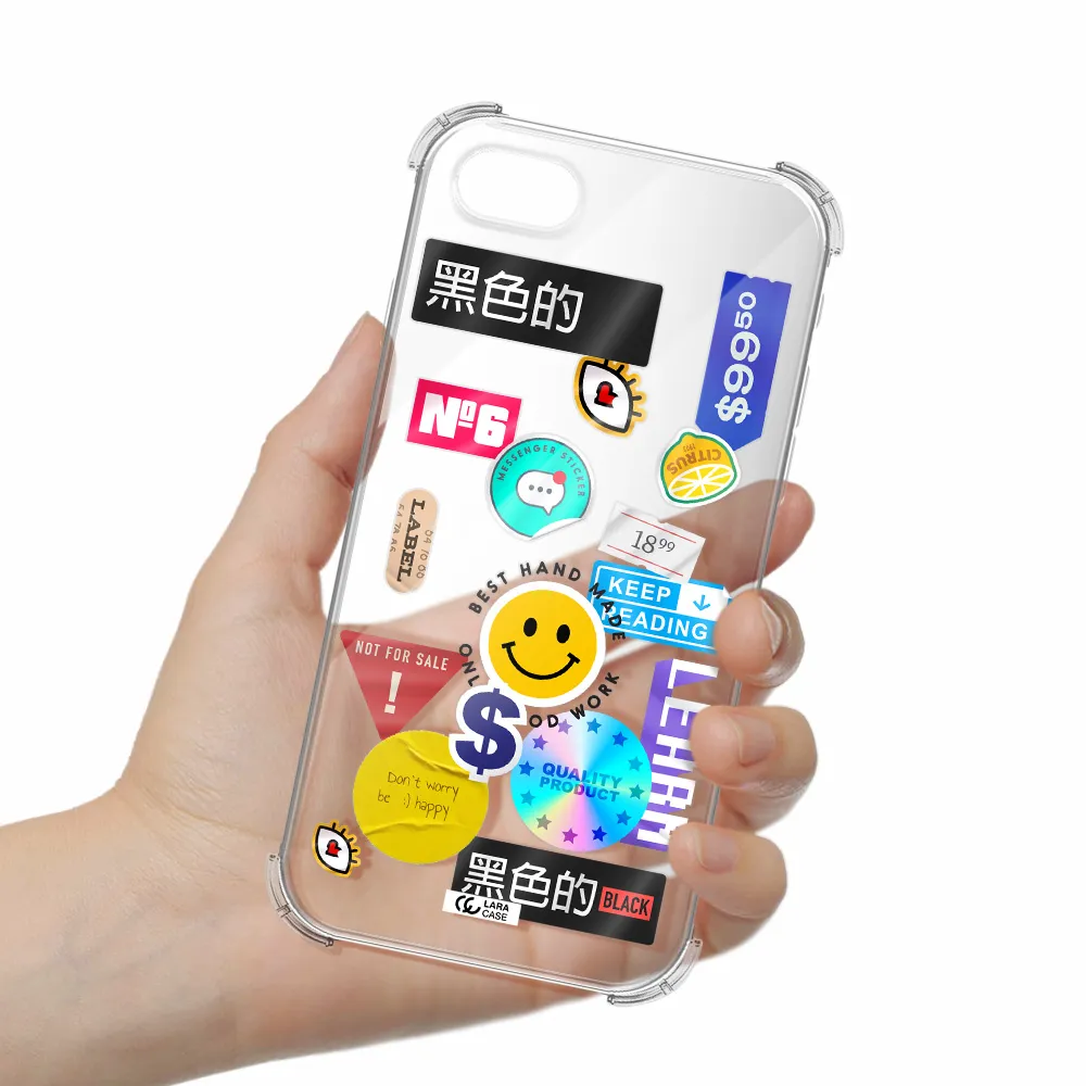 Happy Stıckers Apple iPhone se 2020 Clear PC Case