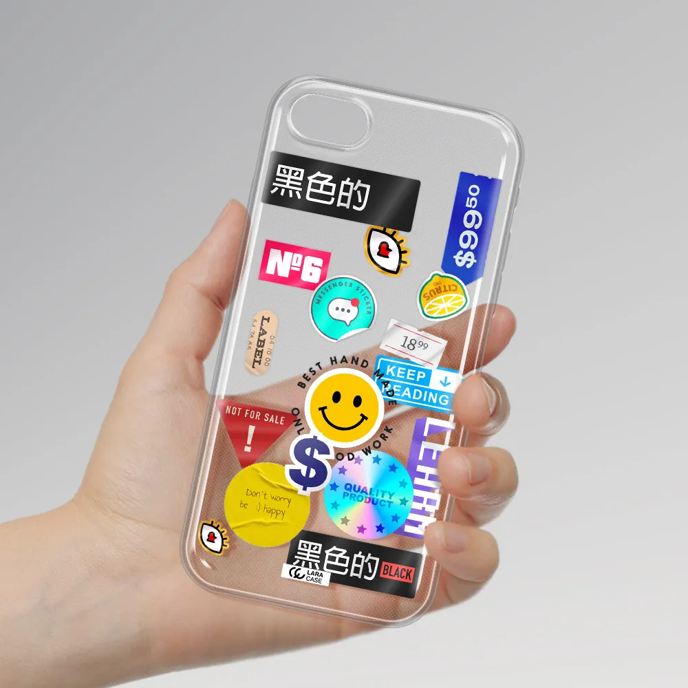 Happy Stıckers Apple Iphone Se 2020 Clear Tpu Case