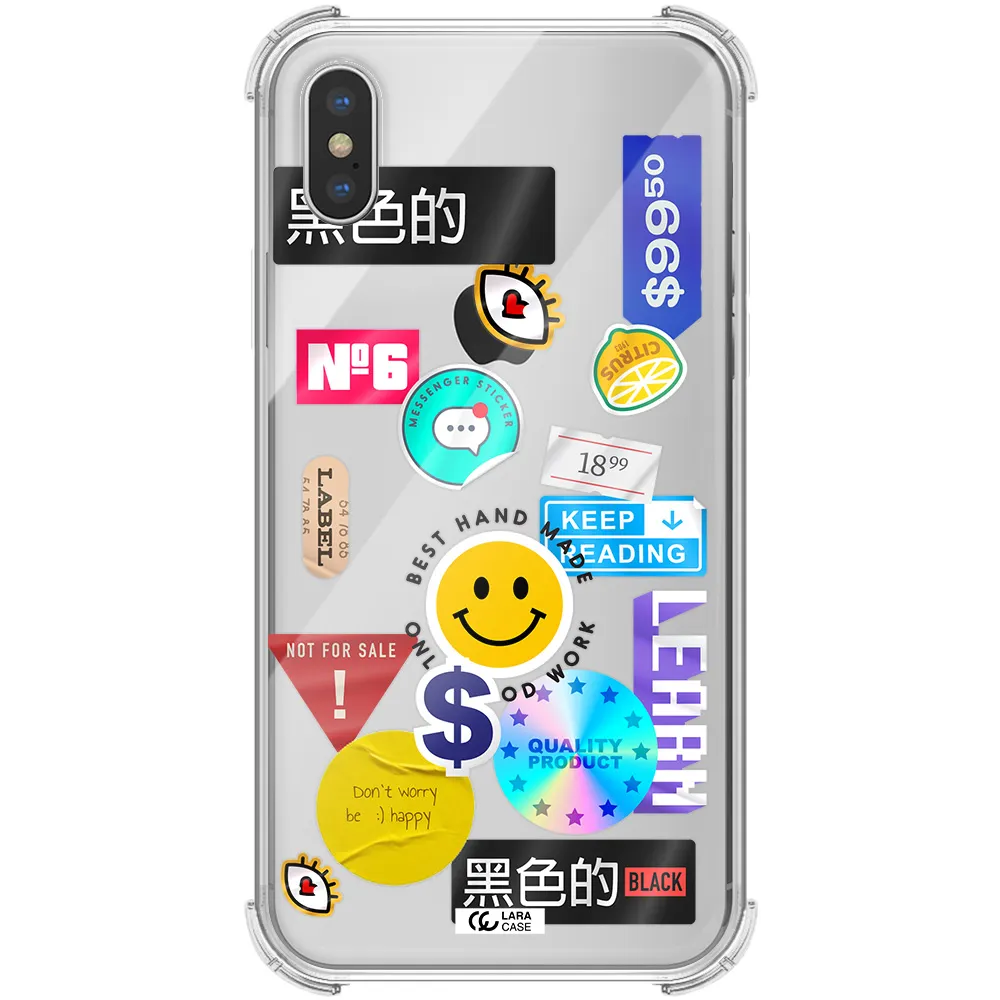 Happy Stıckers Apple iPhone X Clear PC Case