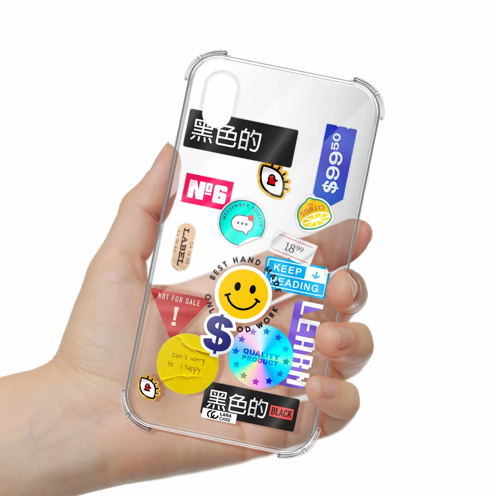 Happy Stıckers Apple iPhone XR Clear PC Case