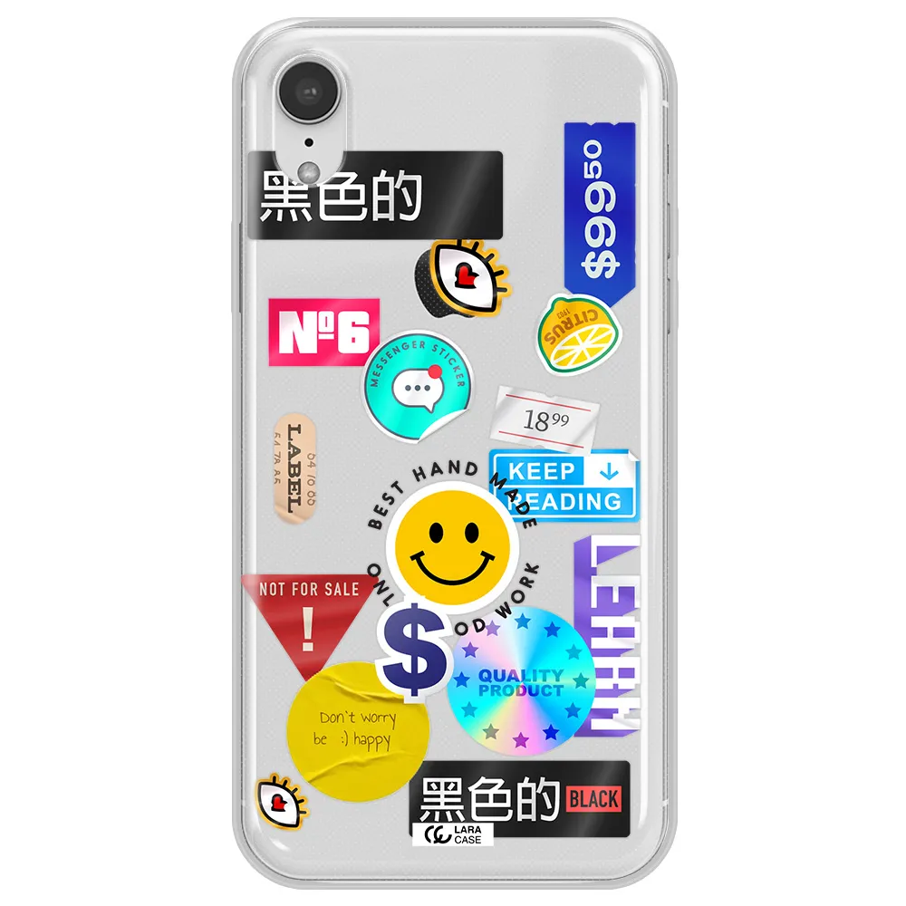 Happy Stıckers Apple iPhone XR Clear TPU Case