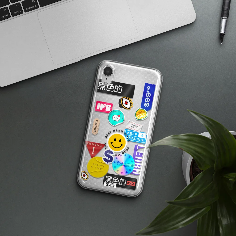 Happy Stıckers Apple iPhone XR Clear TPU Case
