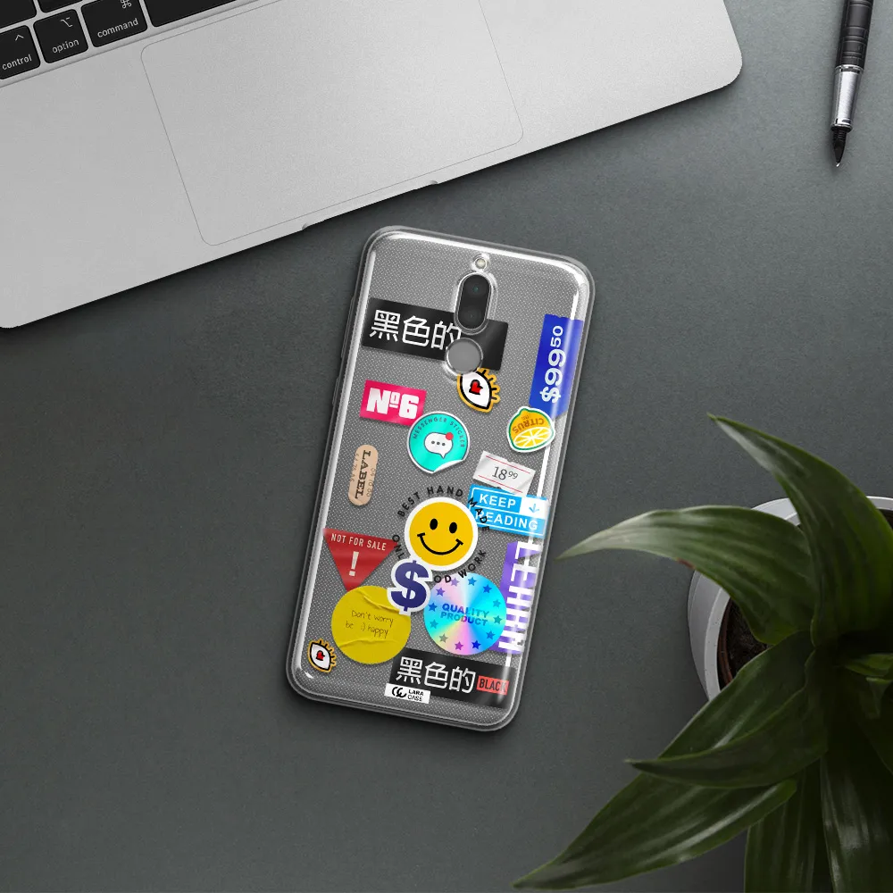 Happy Stıckers Huawei Mate 10 Lite Clear TPU Case
