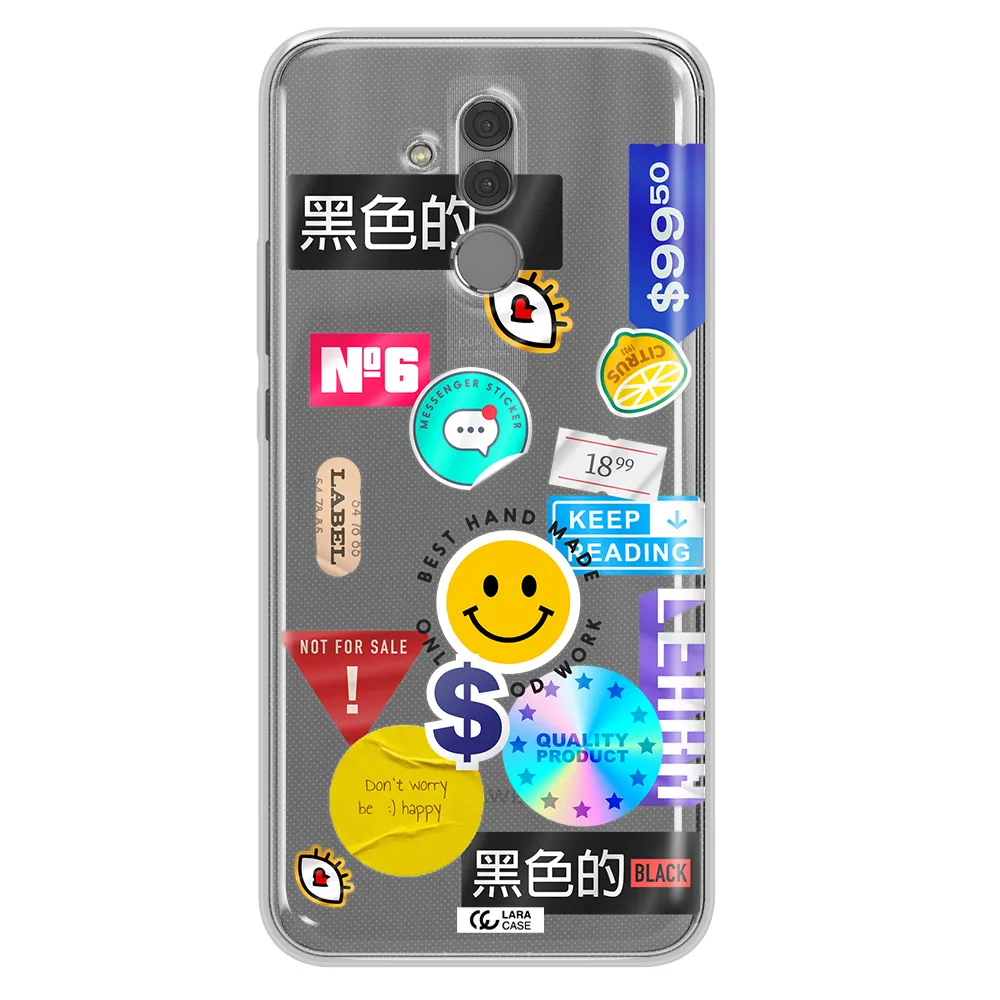 Happy Stıckers Huawei Mate 20 Lite Clear TPU Case