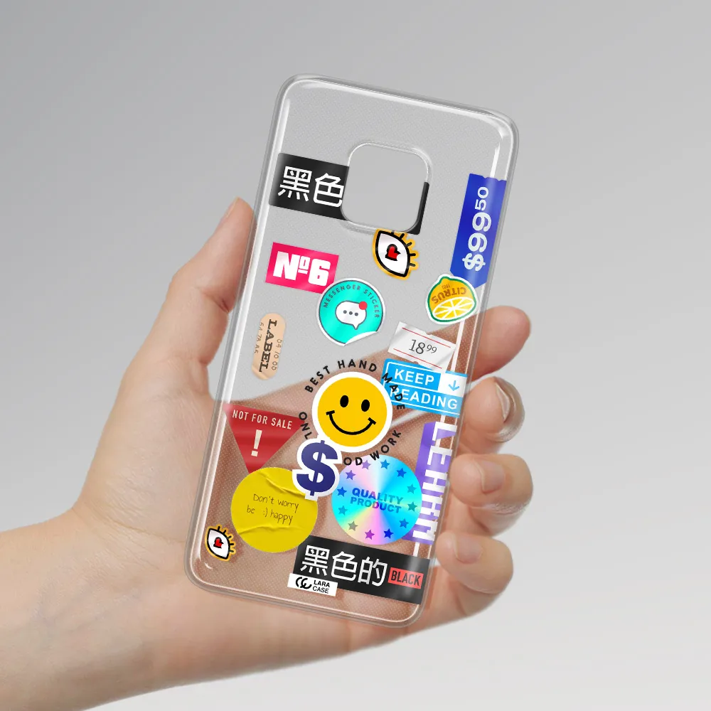 Happy Stıckers Huawei Mate 20 Pro Clear TPU Case