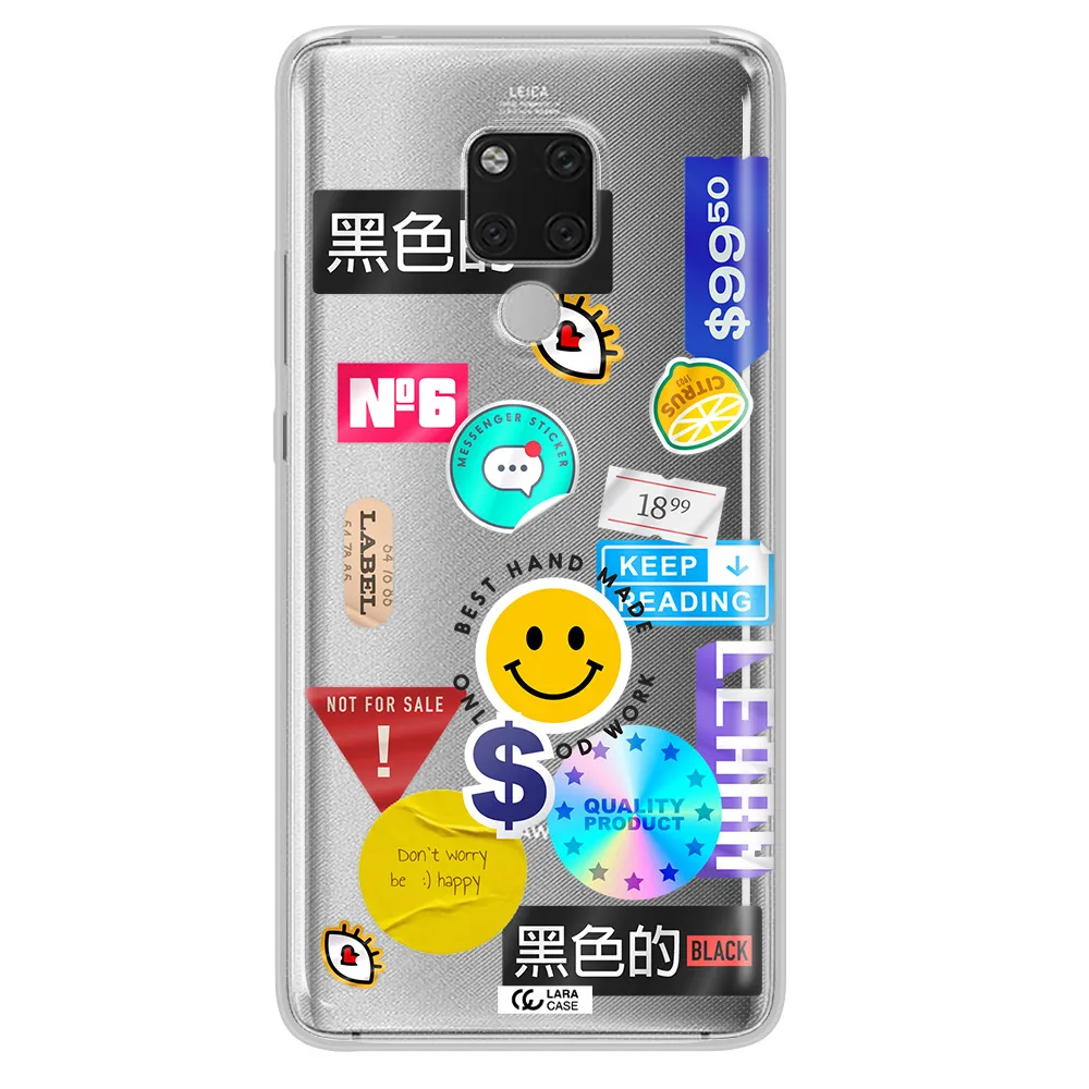 Happy Stıckers Huawei Mate 20X Clear TPU Case