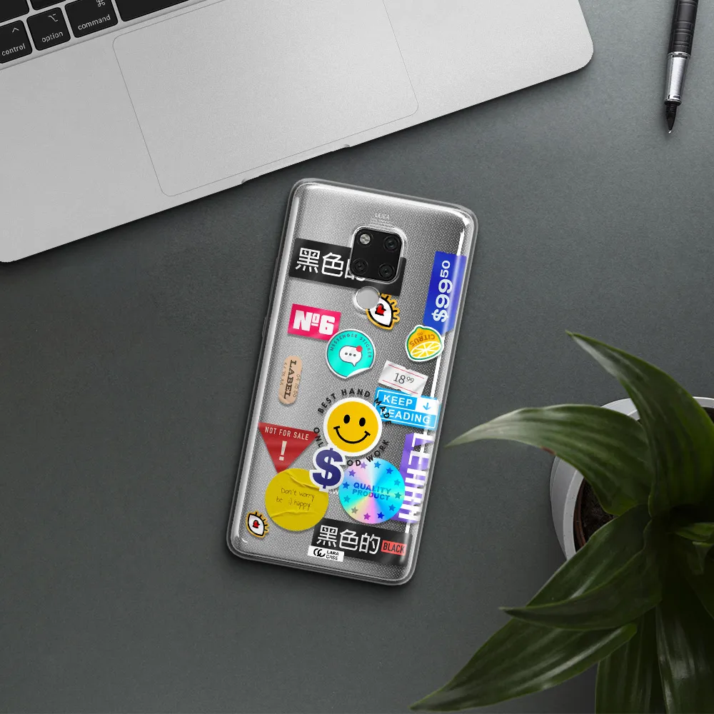 Happy Stıckers Huawei Mate 20X Clear TPU Case